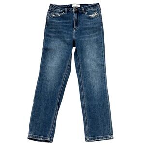 Vince Mid Wash Straight Ankle Jeans in Indigo